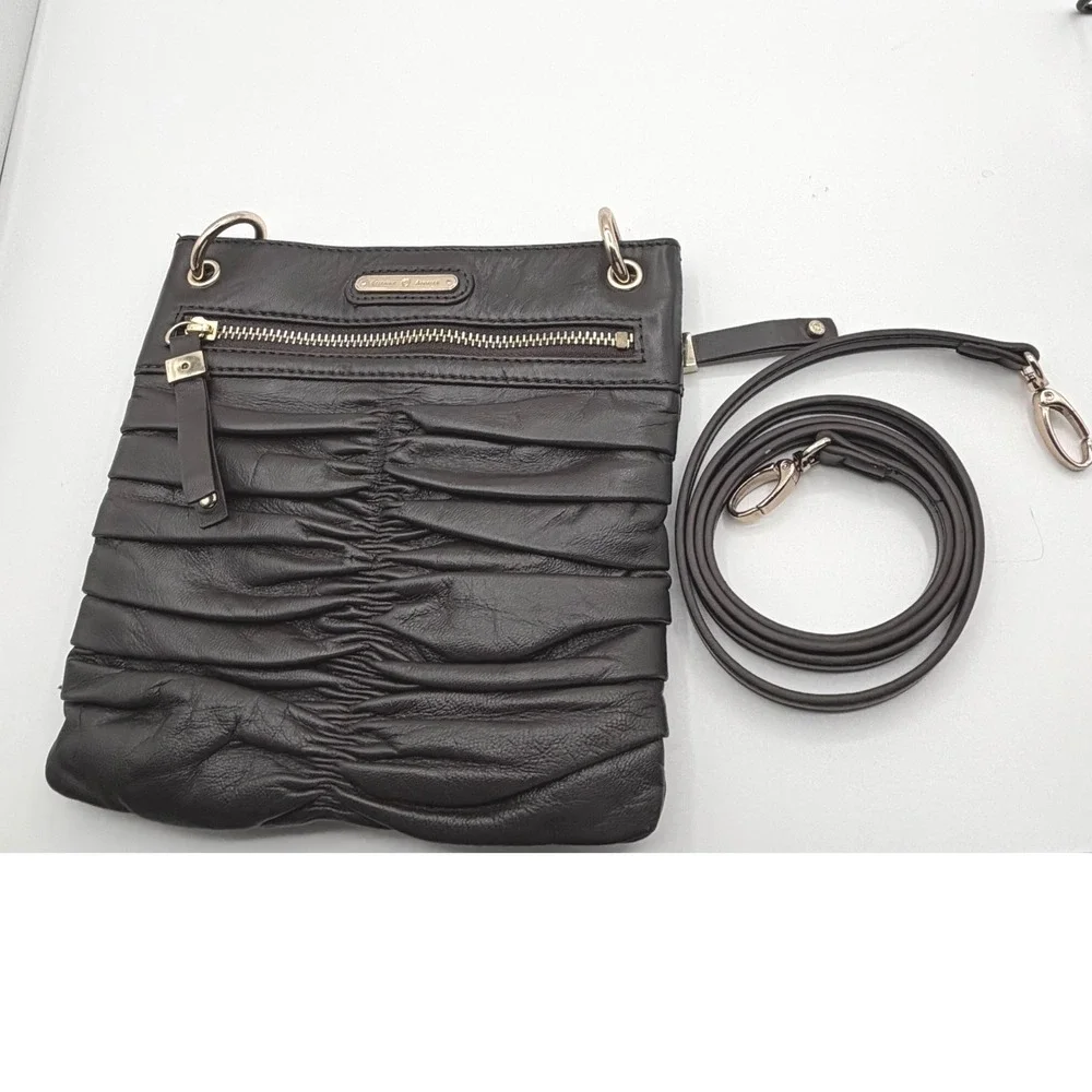 Etienne Aigner Small Brown Leather Crossbody Bag Y2K Minimalist Earthy Tones